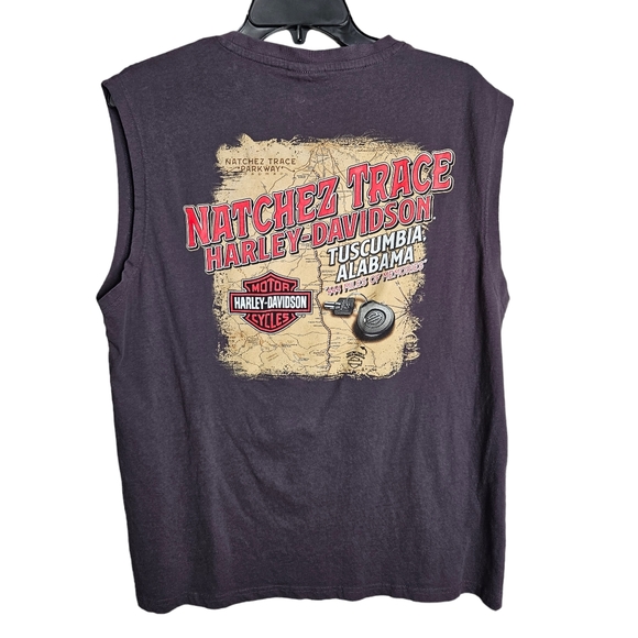 Harley Davidson Classic Motorcycles Sleeveless Gray Graphic T-shirt Size Large - Picture 2 of 8